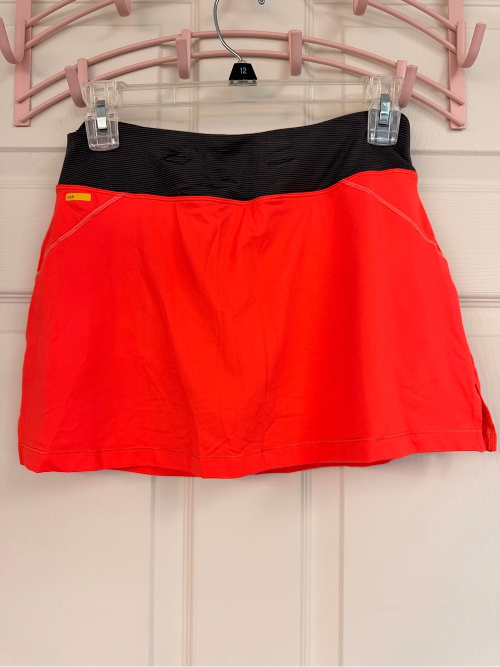 Lole Coral Skort with Black Waistband